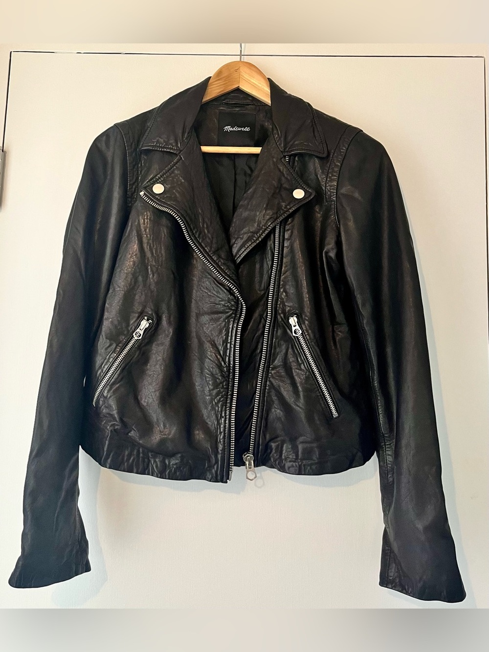 Washed Leather Moto Jacket by Madewell - Picture 6 of 11